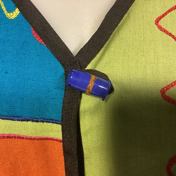 Indigo Moon Multi Color Embroidered Jacket with toggle buttons Womens size 1X - Picture 3 of 8